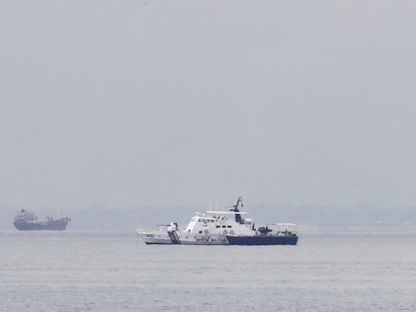 A Malaysian government vessel was spotted in the waters off Tuas View Extension on Thursday, December 6, 2018. A Malaysian government vessel was spotted in the waters off Tuas View Extension on Thursday, December 6, 2018.