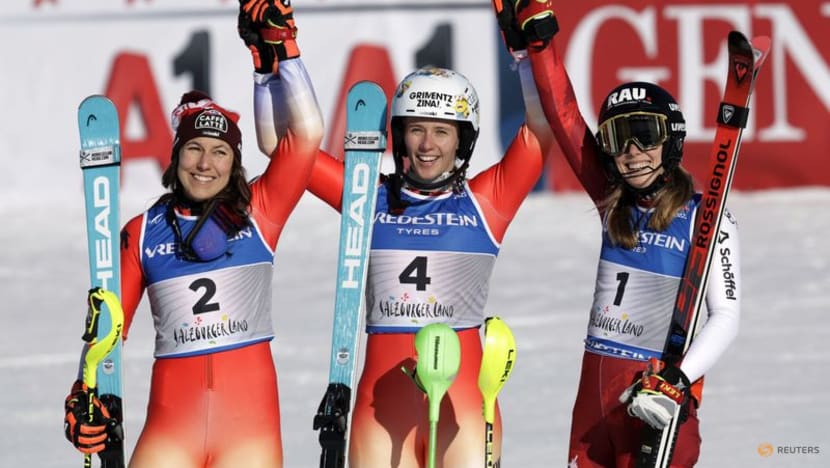 Alpine skiing-Rast wins slalom gold as Shiffrin misses out