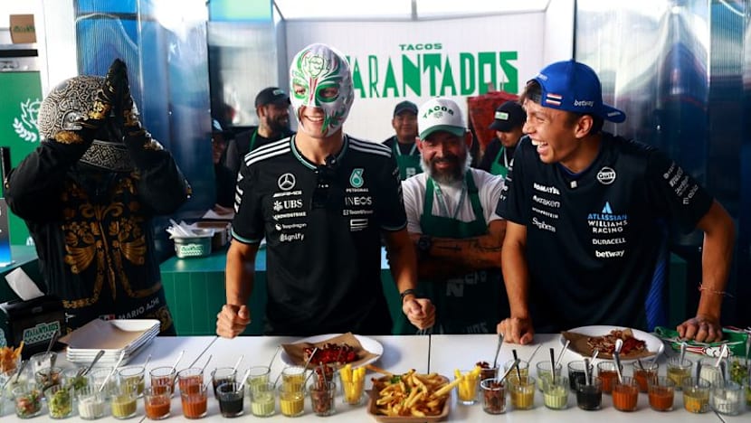 Russell dons Lucha Libre mask to watch F1 practice anonymously