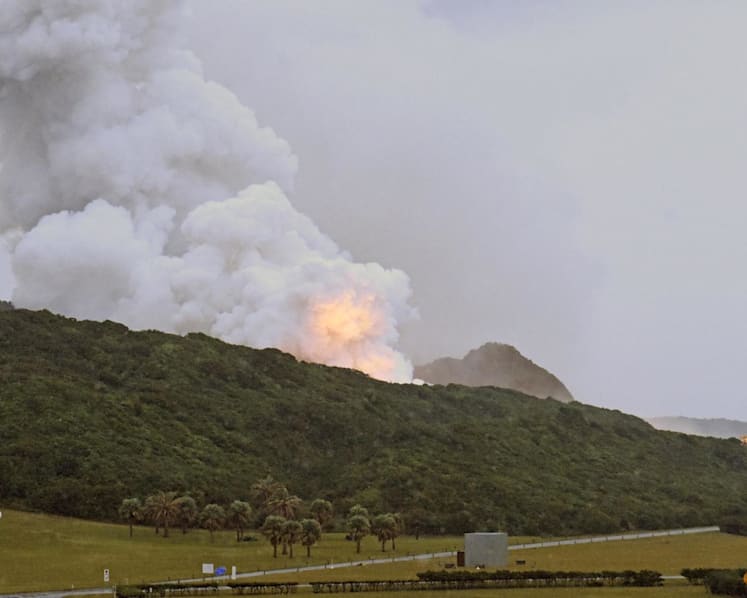 Japan's space agency halts Epsilon S rocket engine test after large fire at site