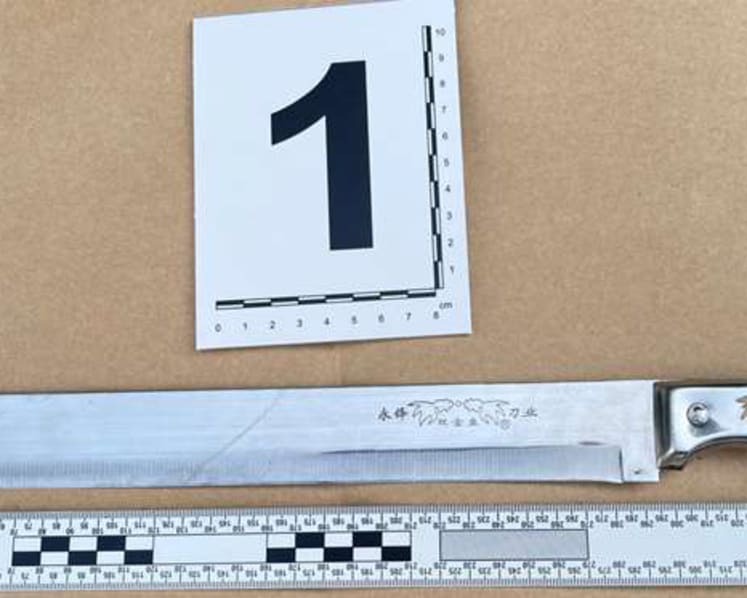Two arrested after slashing man on forehead