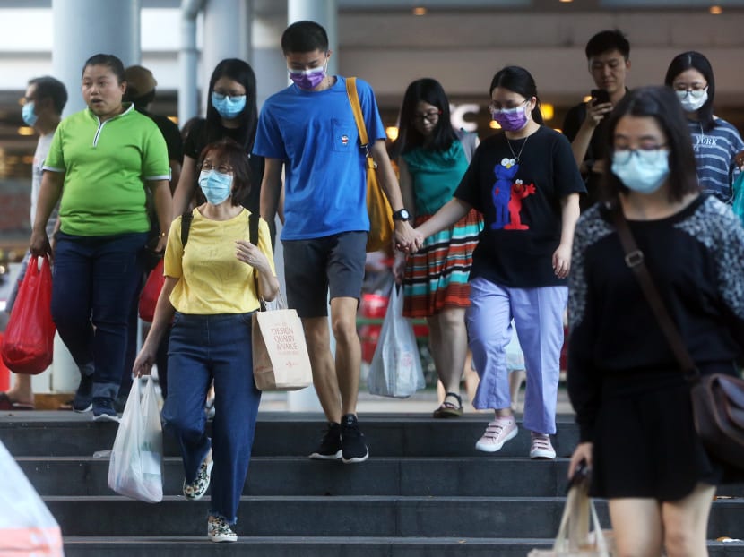 People seen wearing masks at Woodlands Civic Centre on April 3, 2020. Given the potential for silent spread, "we should all behave as if we’re infected and should avoid infecting others and vice versa", said Associate Professor Josip Car, Nanyang Technological University’s director of the Centre of Population Health Sciences. People seen wearing masks at Woodlands Civic Centre on April 3, 2020. Given the potential for silent spread, "we should all behave as if we’re infected and should avoid infecting others and vice versa", said Associate Professor Josip Car, Nanyang Technological University’s director of the Centre of Population Health Sciences.