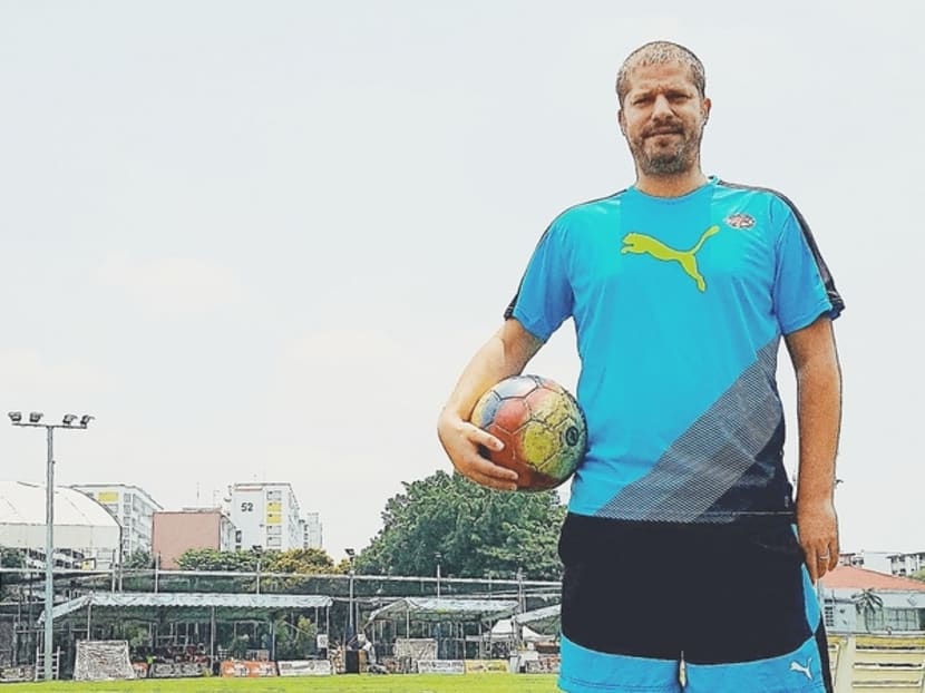 Adlane Messelem was hired as Home United's technical director for the past two years despite not possessing any relevant coaching licences. Photo: Home United Kids Academy