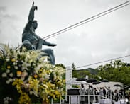 Japan atomic bomb survivor groups protest Trump nuclear test order Japan atomic bomb survivor groups protest Trump nuclear test order
