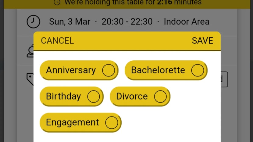 #trending: Restaurant in Singapore offers 'divorce' booking option with treats for celebration