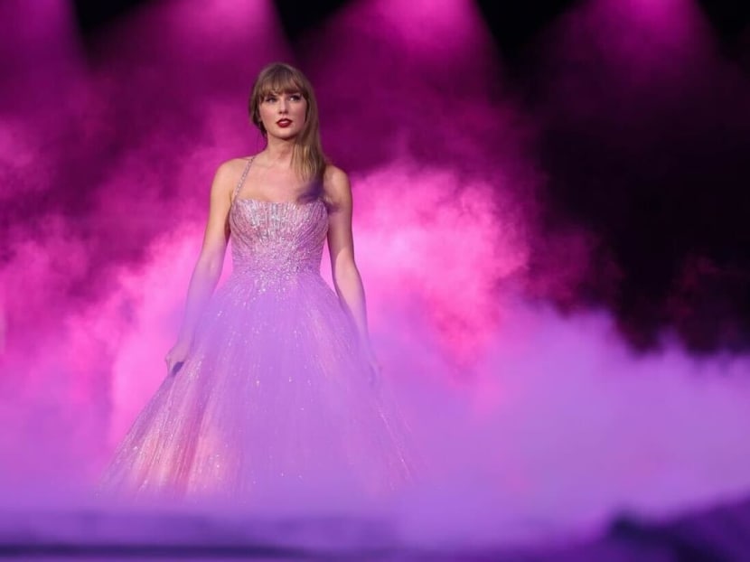 American singer-songwriter Taylor Swift performing onstage at Cincinnati for The Eras Tour. American singer-songwriter Taylor Swift performing onstage at Cincinnati for The Eras Tour.
