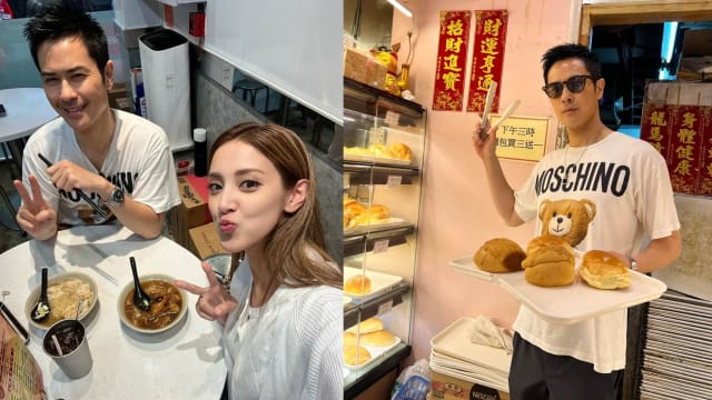 郑嘉颖携陈凯琳吃茶餐厅、买打折面包　简单庆祝母亲节