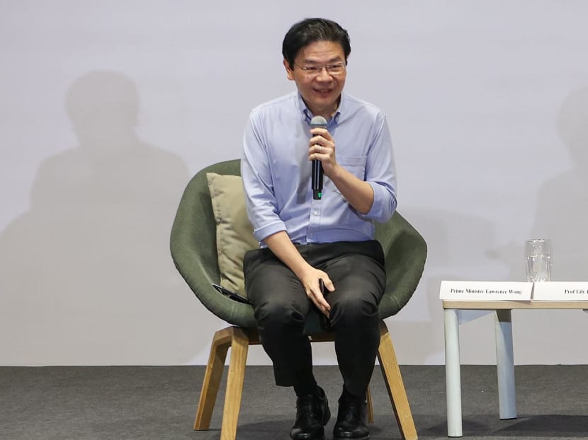 Prime Minister Lawrence Wong at the Insititute of Policy Studies-Varsity Voices Dialogue on July 2, 2024. Prime Minister Lawrence Wong at the Insititute of Policy Studies-Varsity Voices Dialogue on July 2, 2024.