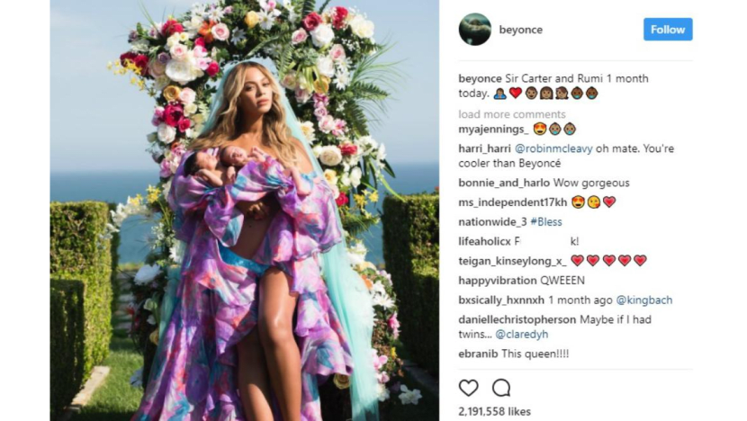 Beyonce reveals first picture of twins