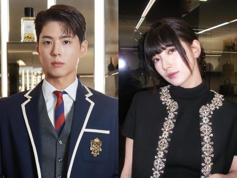 South Korean actors Park Bo-gum and Bae Suzy in Singapore on Mar 27 for Celine event
