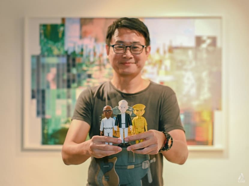 Cartoonist Sonny Liew reimagines Singapore founding fathers as vintage-style toy figurines