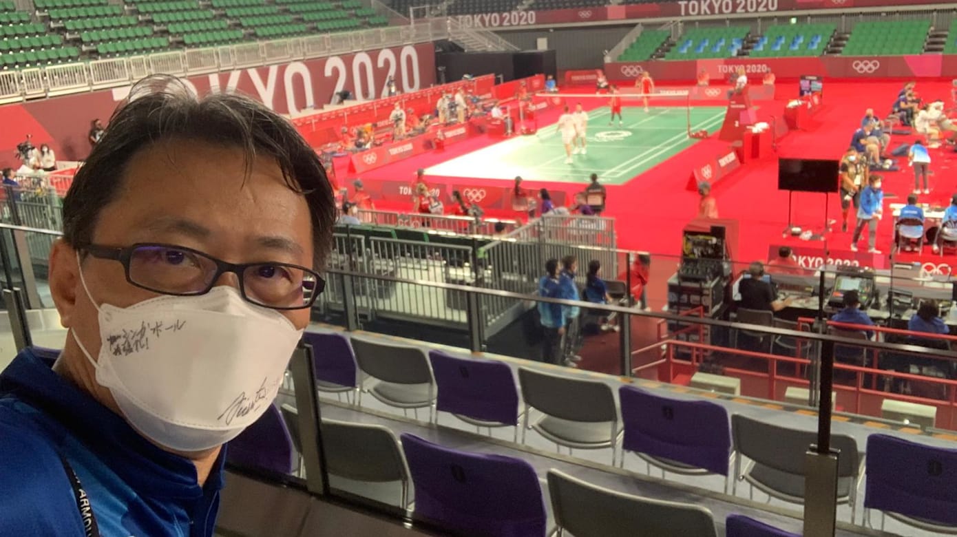 戴立维之前在东京奥运担任志愿者。（图：受访者提供）