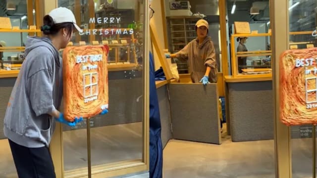 唐诗咏工作过程被拍　面包店卫生引关注
