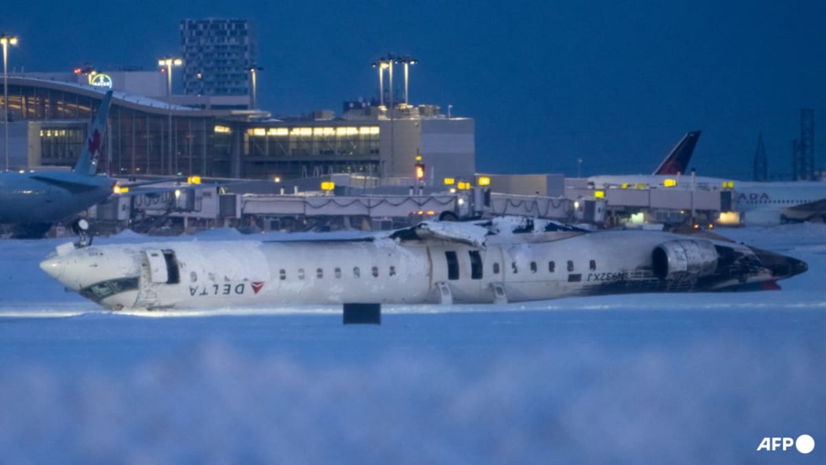 Video shows Toronto plane's hard landing before flipping