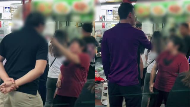 疑他摊队伍挡道 熟食中心摊主与食客开骂险动粗