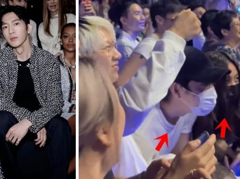 Rumoured couple Jing Boran and Liu Wen scramble to hide from cameras when spotted at A-Mei’s concert