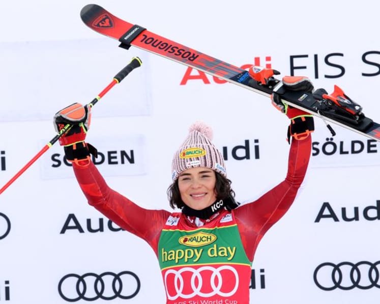 Alpine skiing-Austrian Scheib wins season-opener in Soelden