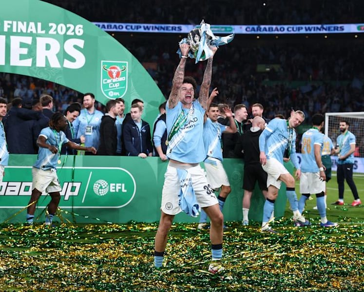 Man City cut Arsenal down to size as O'Reilly double seals League Cup final