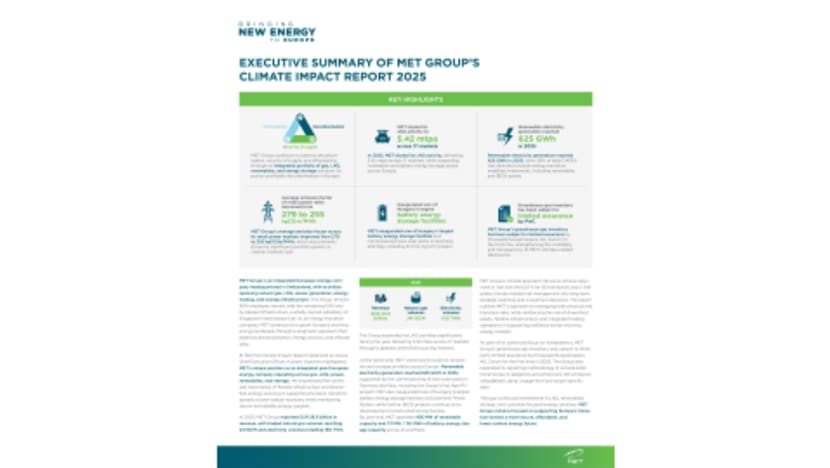 MET Group’s Climate Impact Report Confirms The Company’s Contribution to Profitable Decarbonisation