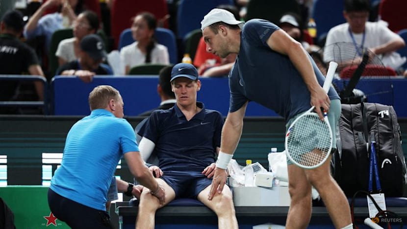 Sinner retires with cramp in Shanghai, Djokovic advances in 'brutal' conditions