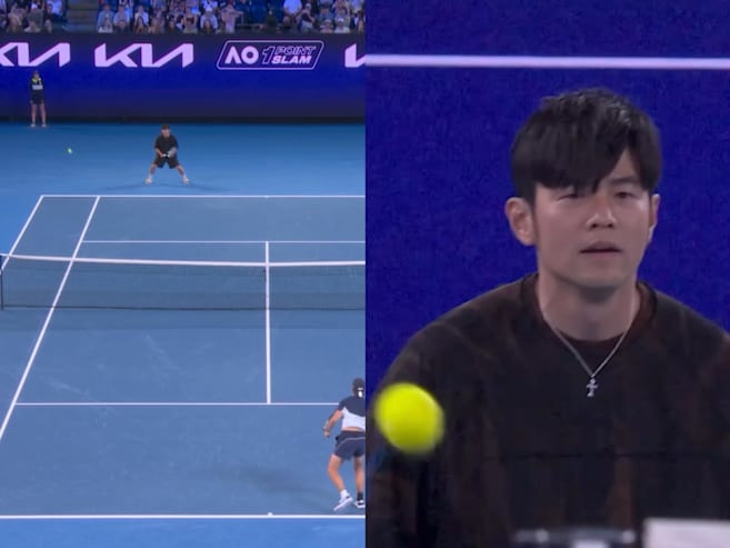 Jay Chou lasts 1 second in 1 Point Slam competition at Australia Open