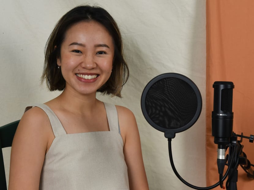 Nicole Lim during the recording of an episode of her podcast "Something Private" in Singapore on Oct 7, 2020. Nicole Lim during the recording of an episode of her podcast "Something Private" in Singapore on Oct 7, 2020.