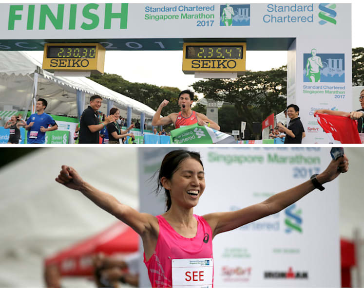 Soh Rui Yong and Rachel See crowned national champions at Stanchart Marathon