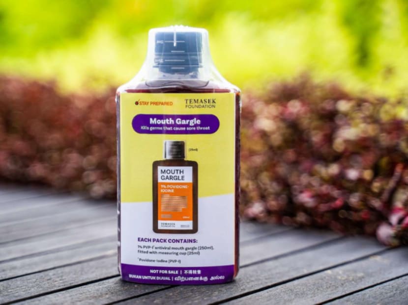 The PVP-I mouth gargle the foundation is giving all households. Residents who are interested in collecting on behalf of their households need to register online.