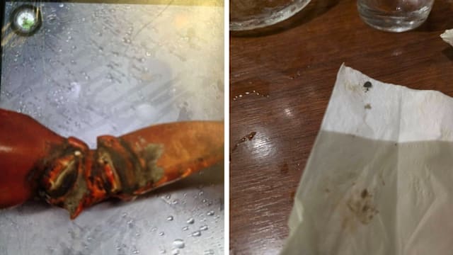食客申诉蟹钳关节处有淤泥 业者：是螃蟹米粉汤底海鲜酱