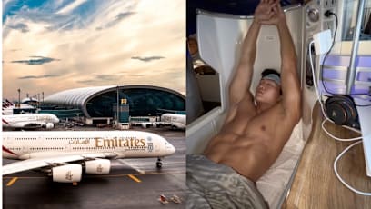 Man Goes Shirtless On Emirates Business Class — “It’s Not Your Bedroom,” Netizens Say