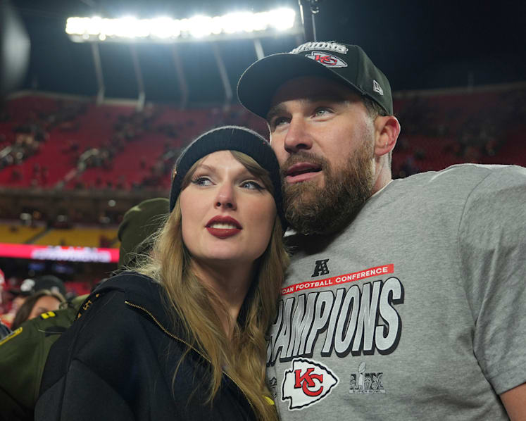 Travis Kelce’s mother shows support for his engagement to Taylor Swift with update to her Facebook cover photo