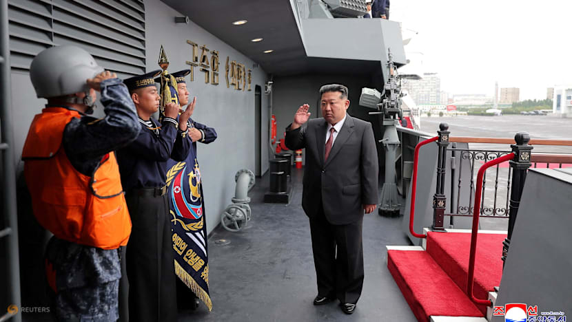 North Korea's Kim Jong Un visits naval destroyer, KCNA says