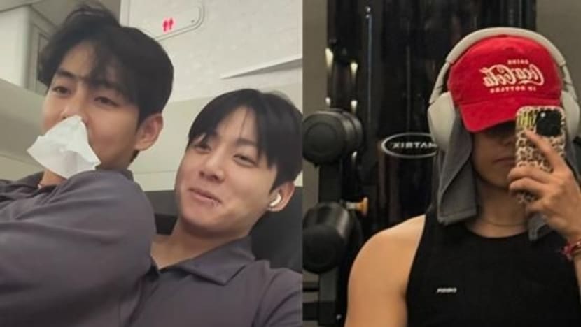 Tingkah konyol V BTS usai wamil: Mirror selfie gemas sampai duduk di paha Jungkook