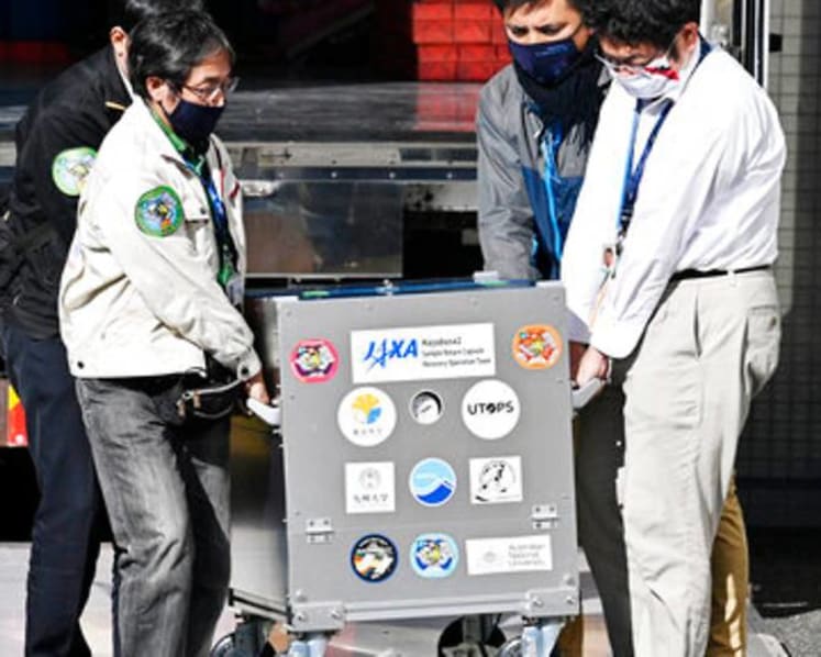 Capsule with asteroid samples arrives in Japan for research