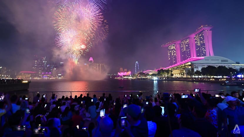 Large crowds gather at Marina Bay as Singapore rings in 2026