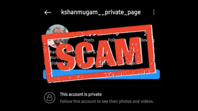 Instagram出现假冒账号 尚穆根提醒公众提高警惕