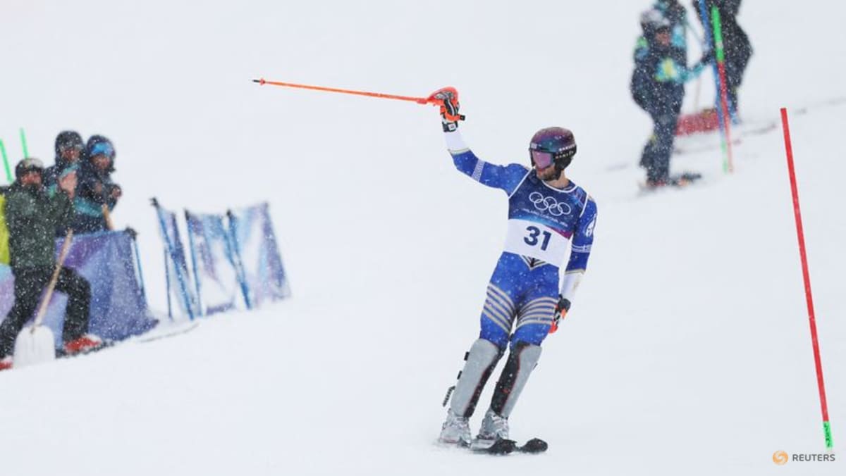 Alpine skiing-Greek Ginnis says bittersweet goodbye with gentle slide down slalom course