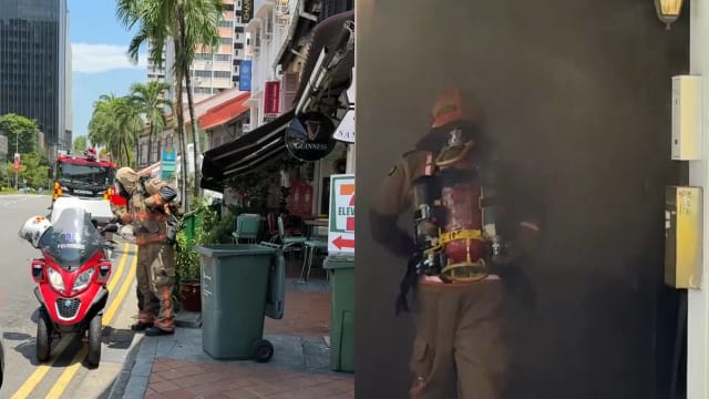 冰淇淋机着火 丹戎巴葛餐馆浓烟弥漫