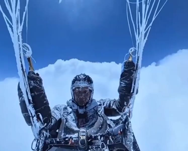 China authorities investigating paraglider who was sucked into the clouds