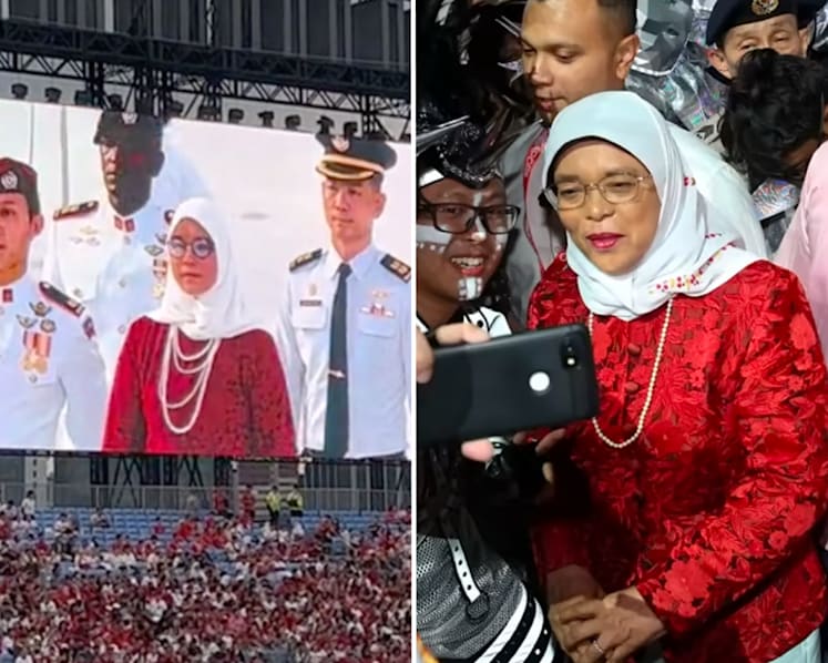#trending: Netizens amused by President Halimah lookalike at NDP rehearsal