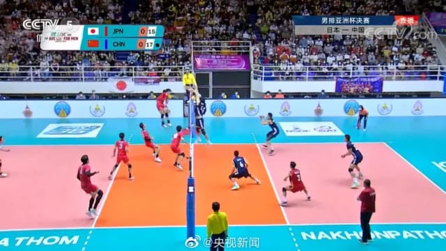  男子排球亚洲杯：中国队以3比0击败日本队 时隔10年重夺冠军