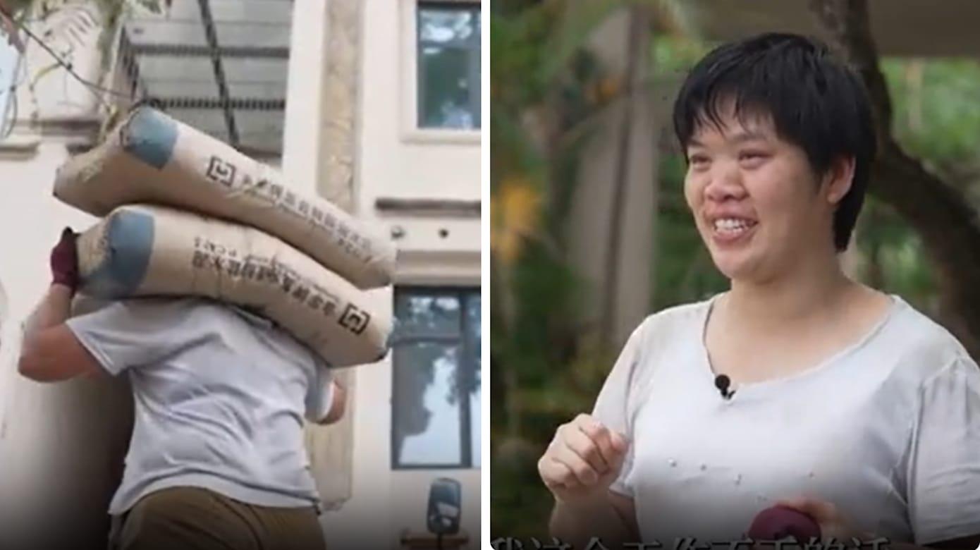 为供儿女上学 妇女扛楼16年