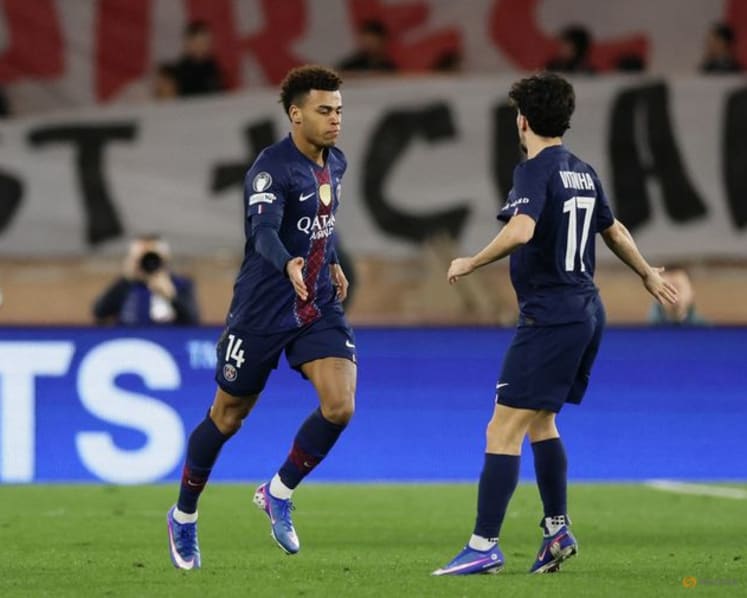 PSG rally from early deficit to beat Monaco 3-2 away in Champions League playoff