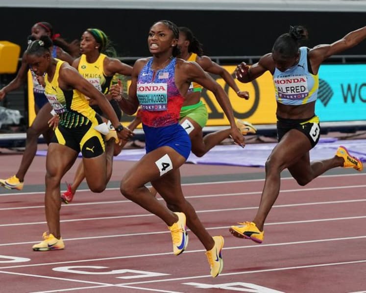 American Jefferson-Wooden wins women's 100 metres world title
