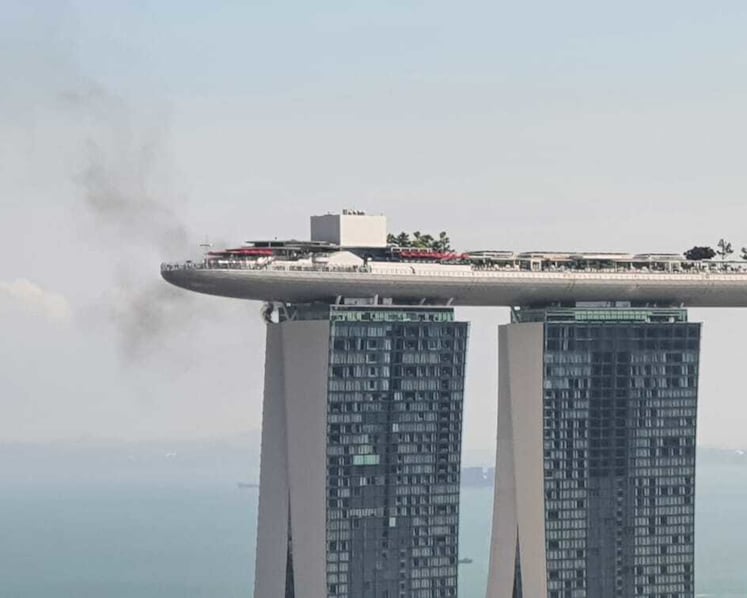 Fire breaks out on 55th floor of Marina Bay Sands