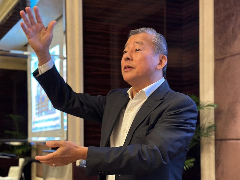 Mr George Goh at an event where he had been invited to speak to business leaders. Mr George Goh at an event where he had been invited to speak to business leaders.