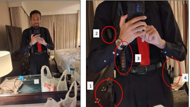 嫌犯案发前自拍 全副武装图刺杀特朗普