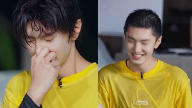 太破防啦！中国男星陈哲远录《奔跑吧》假发被喷飞
