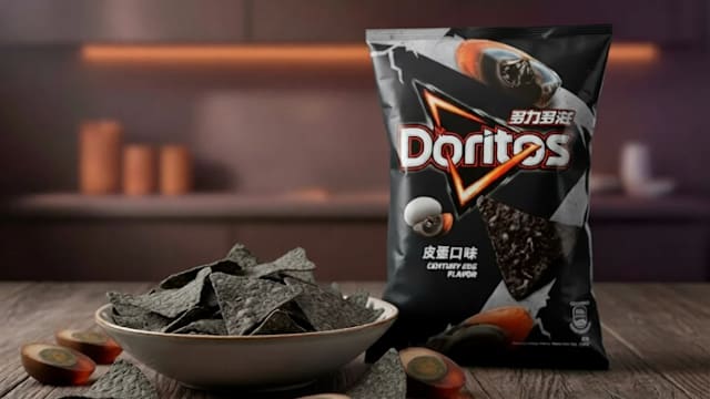 玉米片界黑化！皮蛋口味，你敢试吗？