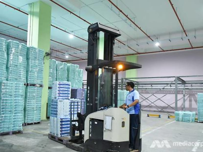 Paper products including toilet paper, kitchen towels and tissue paper stored in NTUC FairPrice's dry distribution centre. Paper products including toilet paper, kitchen towels and tissue paper stored in NTUC FairPrice's dry distribution centre.